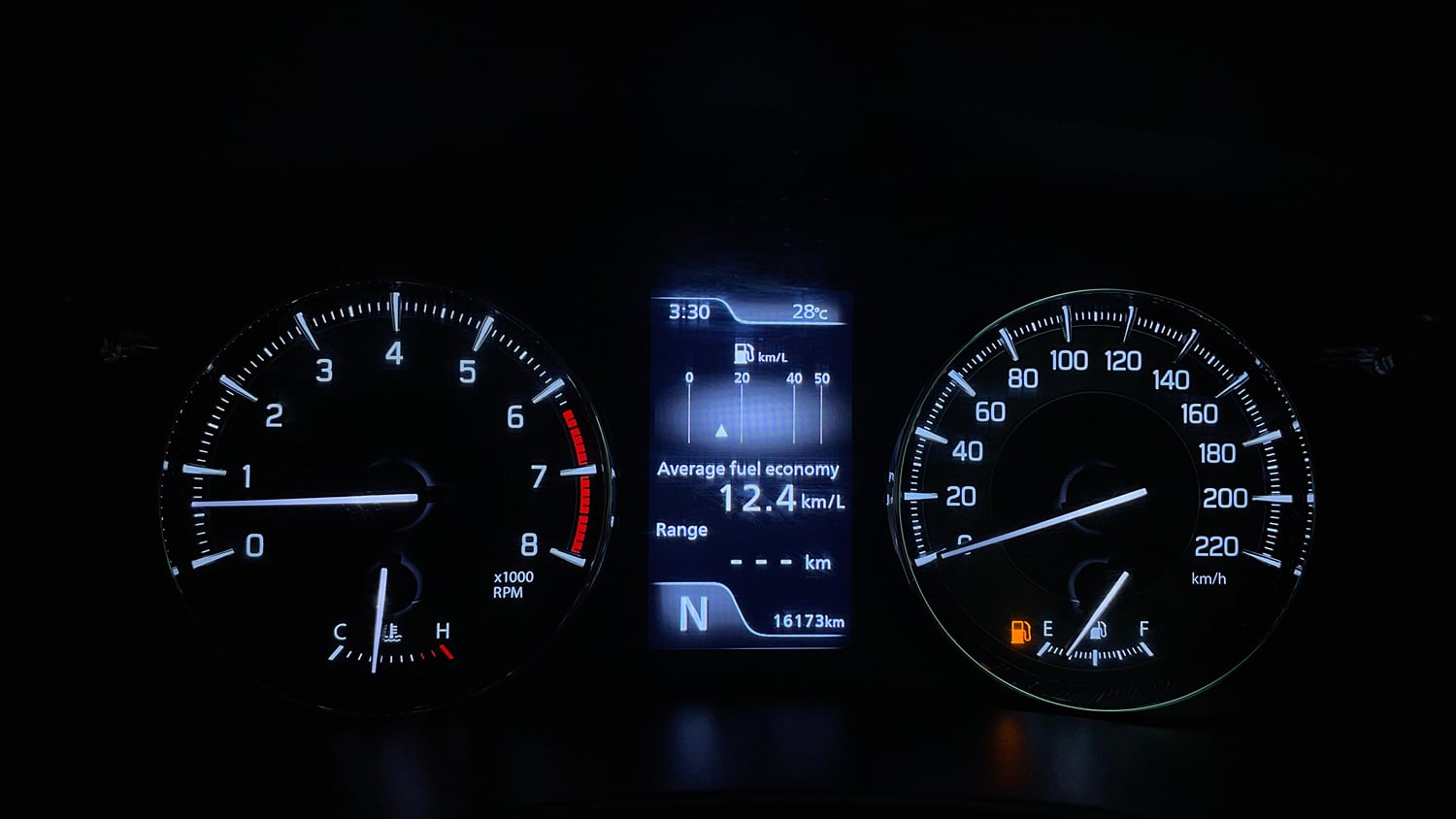 Used 2024 Maruti Suzuki Baleno Alpha AGS Petrol Automatic interior CLUSTERMETER VIEW