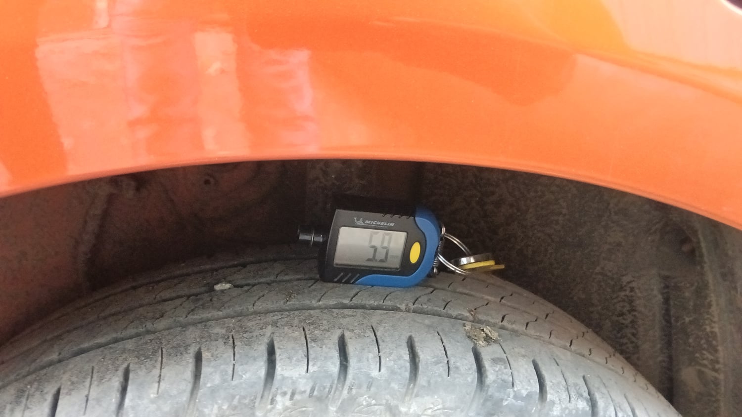 Used 2026 Tata Altroz Racer R3 Petrol Manual tyres LEFT REAR TYRE TREAD VIEW
