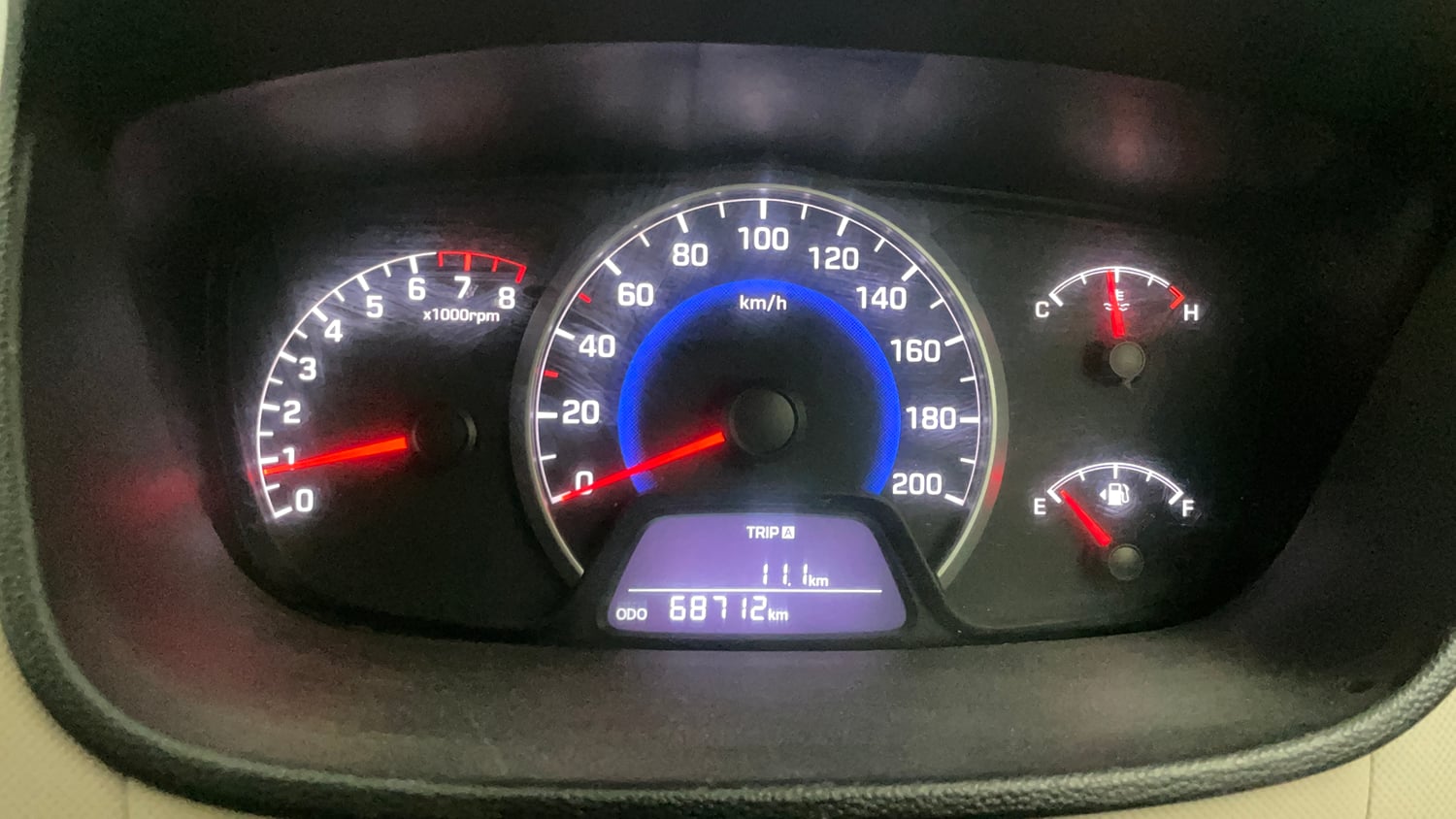 Used 2014 Hyundai Grand i10 Magna 1.2 Kappa VTVT Petrol Manual interior CLUSTERMETER VIEW