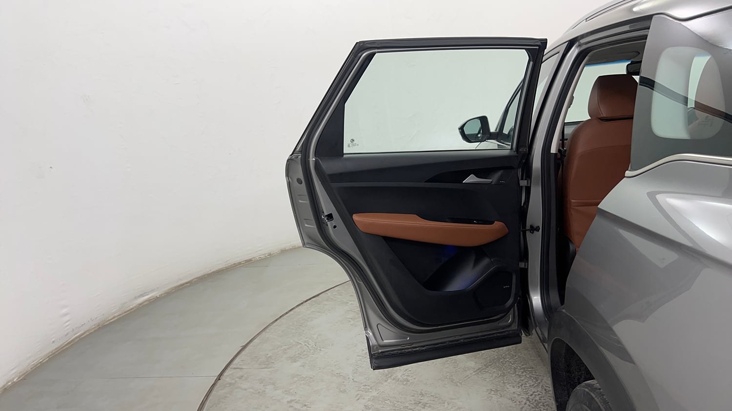Used 2021 MG Motors Hector Plus Sharp 1.5 Petrol Turbo CVT 6-STR Petrol Automatic interior LEFT REAR DOOR OPEN VIEW