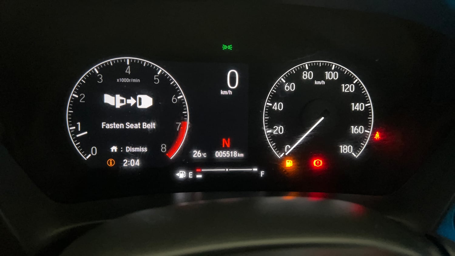 Used 2024 Honda Elevate VX CVT Petrol Automatic interior CLUSTERMETER VIEW
