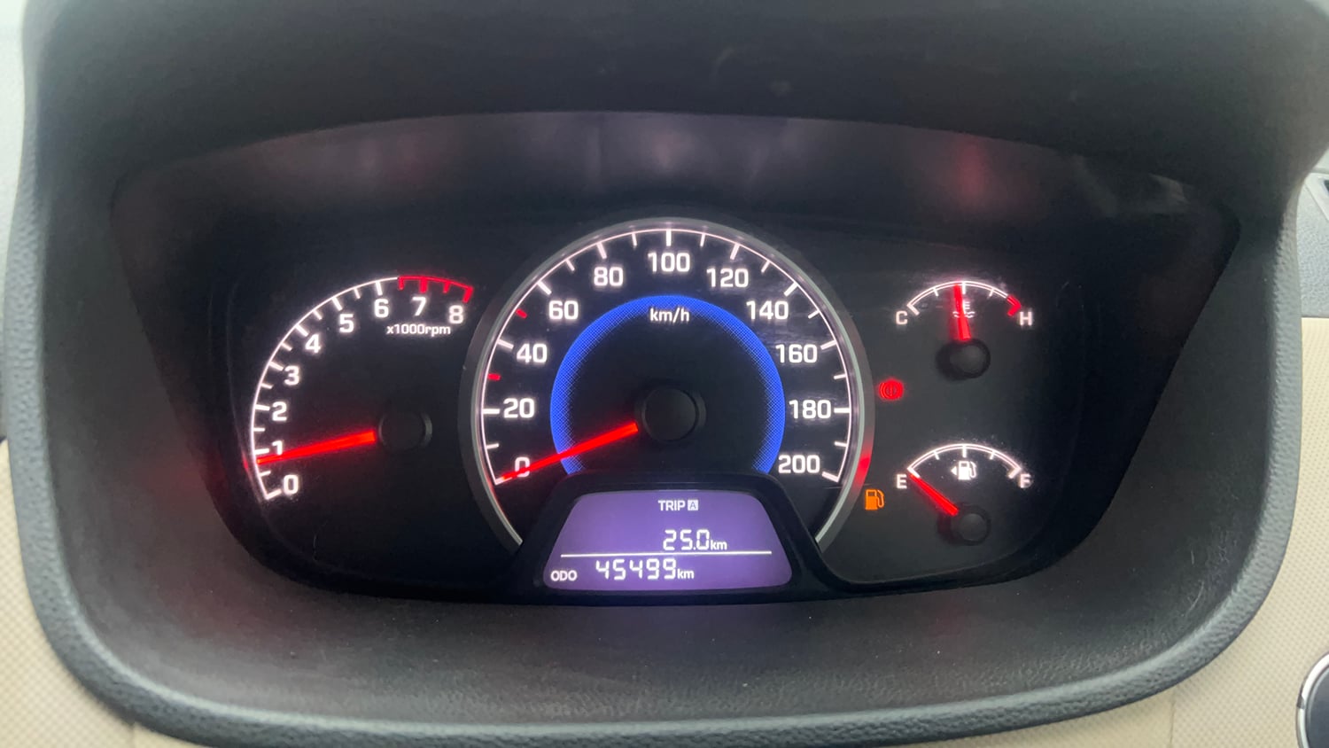 Used 2015 Hyundai Grand i10 Sportz 1.2 Kappa VTVT Petrol Manual interior CLUSTERMETER VIEW