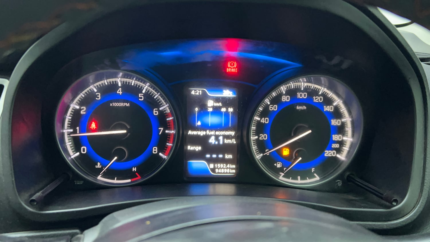 Used 2015 Maruti Suzuki Baleno Zeta 1.2 Petrol Manual interior CLUSTERMETER VIEW
