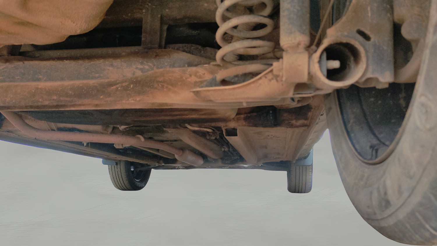 Used 2024 Renault Kiger RXE Petrol Manual extra REAR RIGHT UNDERBODY VIEW