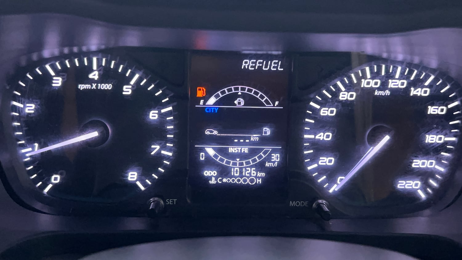 Used 2020 Tata Altroz XE Petrol Petrol Manual interior CLUSTERMETER VIEW