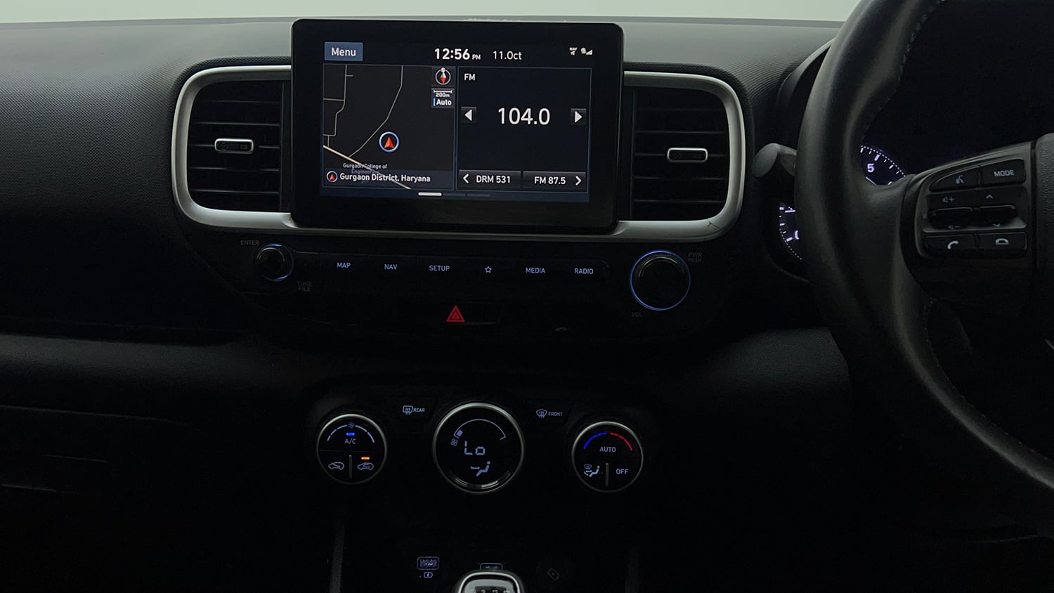 Used 2019 hyundai Venue SX 1.0 (O) Turbo Petrol Petrol Manual interior MUSIC SYSTEM & AC CONTROL VIEW