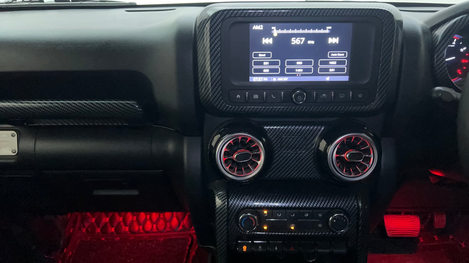 Used 2022 mahindra Thar LX Hard Top Petrol AT 4WD Petrol Automatic interior MUSIC SYSTEM & AC CONTROL VIEW