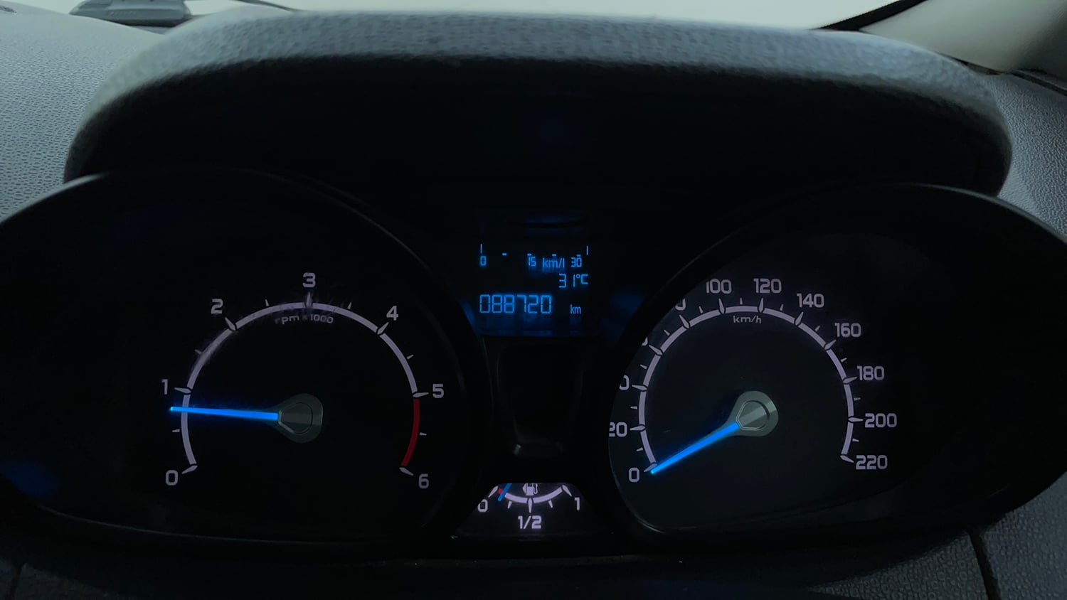 Used 2017 Ford EcoSport Trend+ 1.5L TDCi Diesel Manual interior CLUSTERMETER VIEW