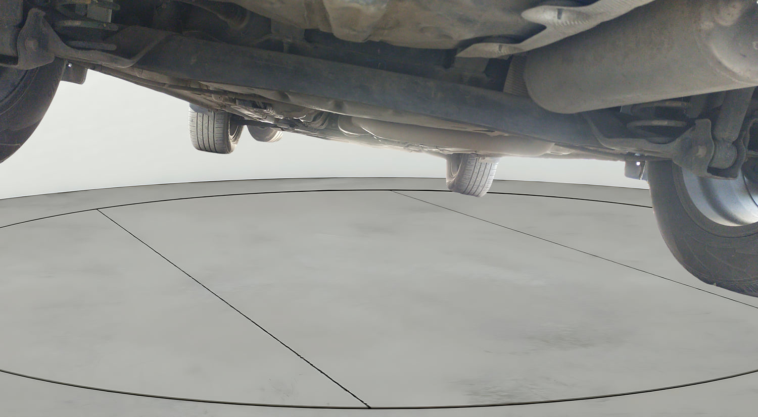 Used 2023 Hyundai Venue SX (O) 1.0 Turbo DCT Petrol Automatic extra REAR UNDERBODY VIEW (TAKEN FROM REAR)
