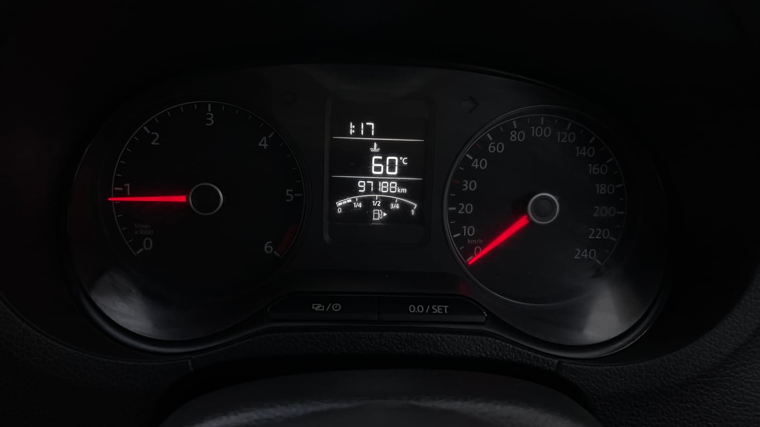 Used 2019 Volkswagen Ameo Highline Plus 1.5L (D) Diesel Manual interior CLUSTERMETER VIEW