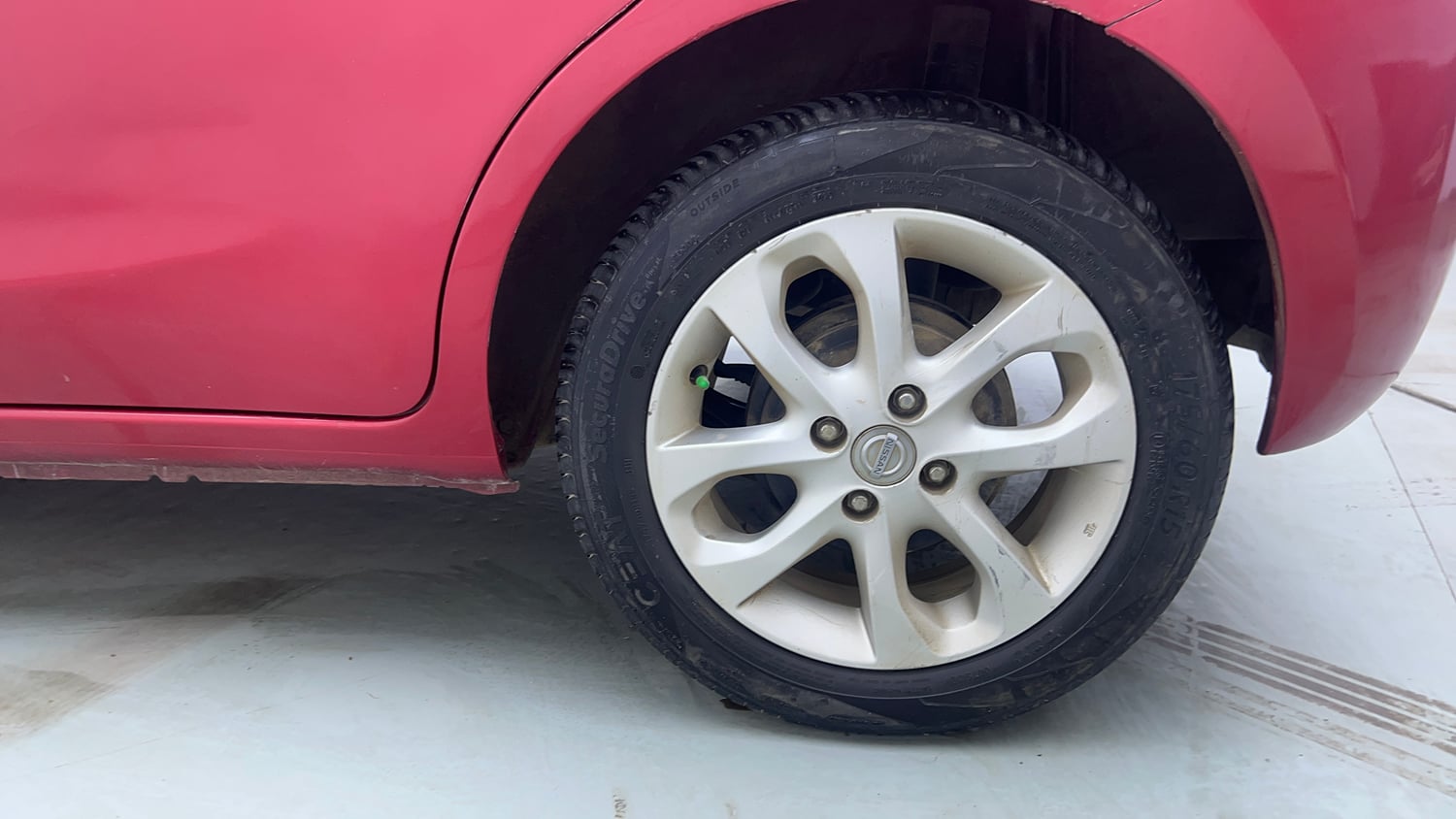 Used 2019 Nissan Micra XV CVT Petrol Automatic tyres LEFT REAR TYRE RIM VIEW