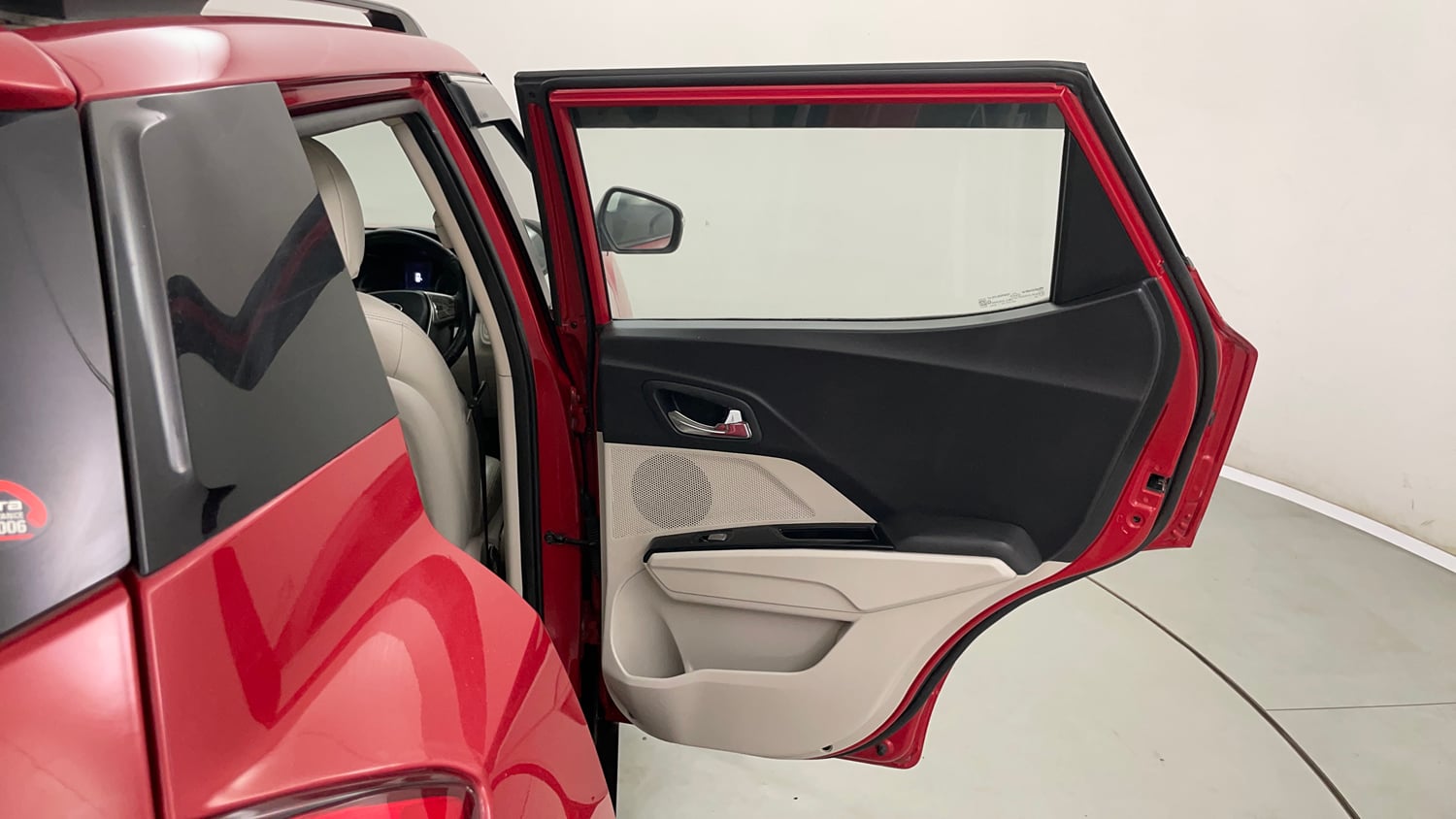 Used 2021 Mahindra XUV 300 W8 (O) 1.2 Petrol AMT Petrol Automatic interior RIGHT REAR DOOR OPEN VIEW