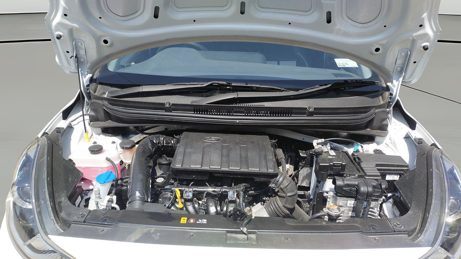 Used 2026 Hyundai Grand i10 Nios Sportz 1.2 Kappa AMT Petrol Automatic engine ENGINE & BONNET OPEN FRONT VIEW