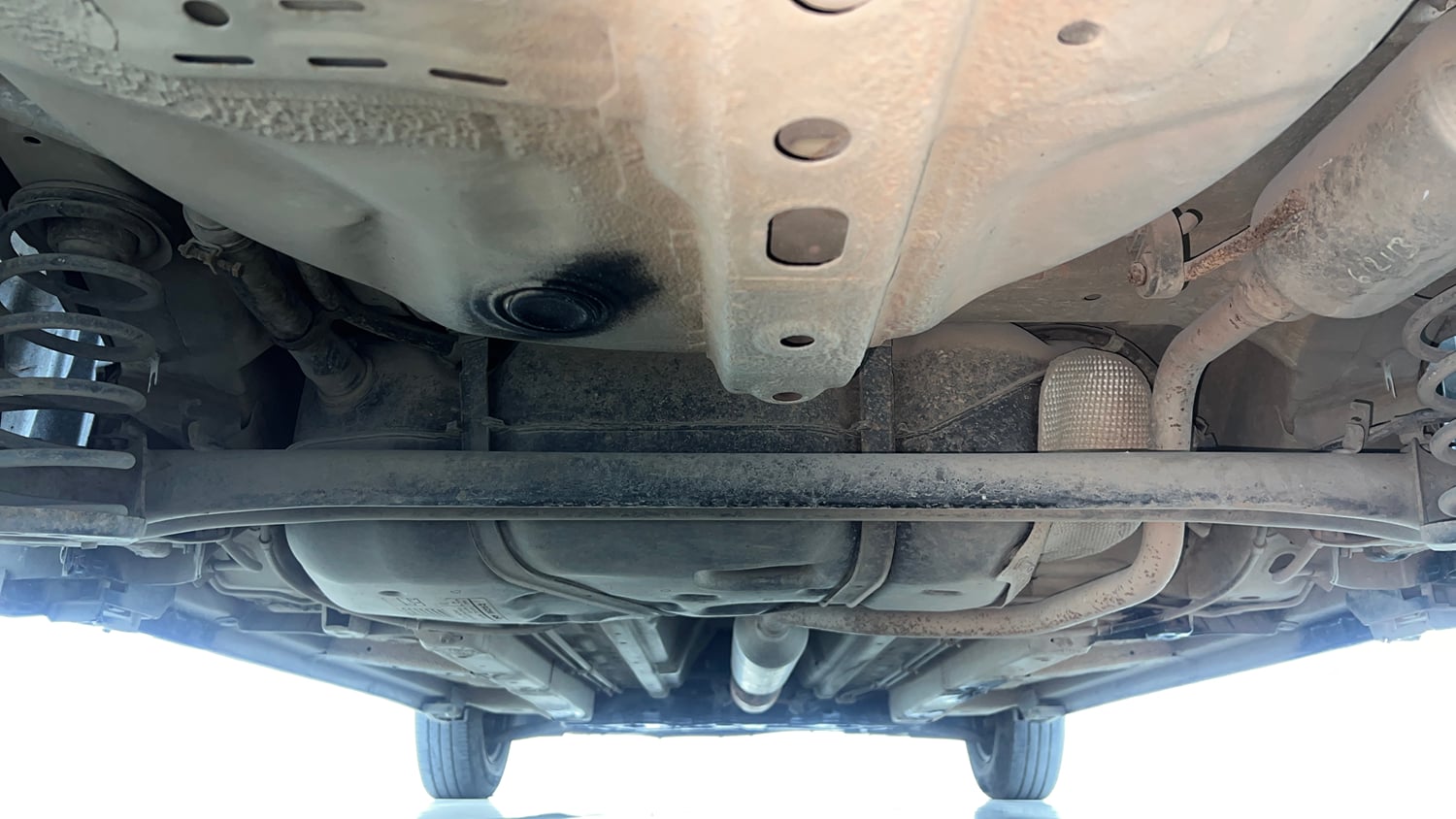 Used 2015 Maruti Suzuki Swift Dzire VXI Petrol Manual extra REAR UNDERBODY VIEW (TAKEN FROM REAR)