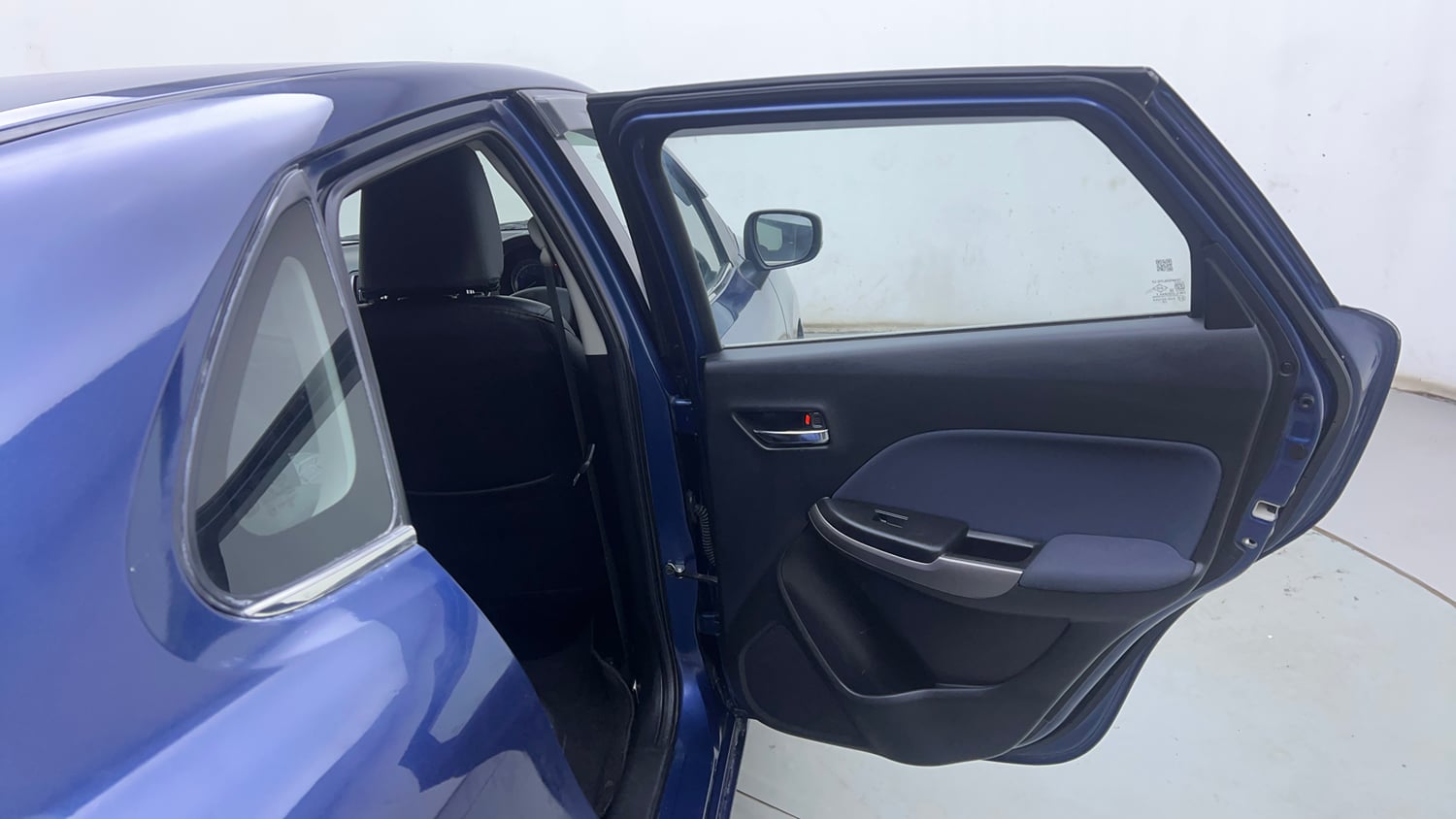 Used 2021 Maruti Suzuki Baleno Delta Petrol Manual interior RIGHT REAR DOOR OPEN VIEW