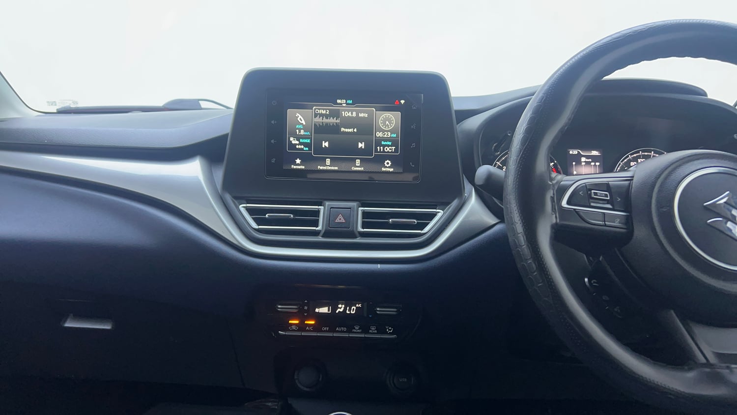 Used 2023 Maruti Suzuki Baleno Zeta MT Petrol Manual interior MUSIC SYSTEM & AC CONTROL VIEW