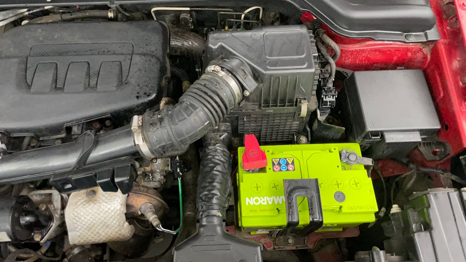 Used 2021 Mahindra XUV 300 W8 (O) 1.2 Petrol AMT Petrol Automatic engine ENGINE LEFT SIDE VIEW