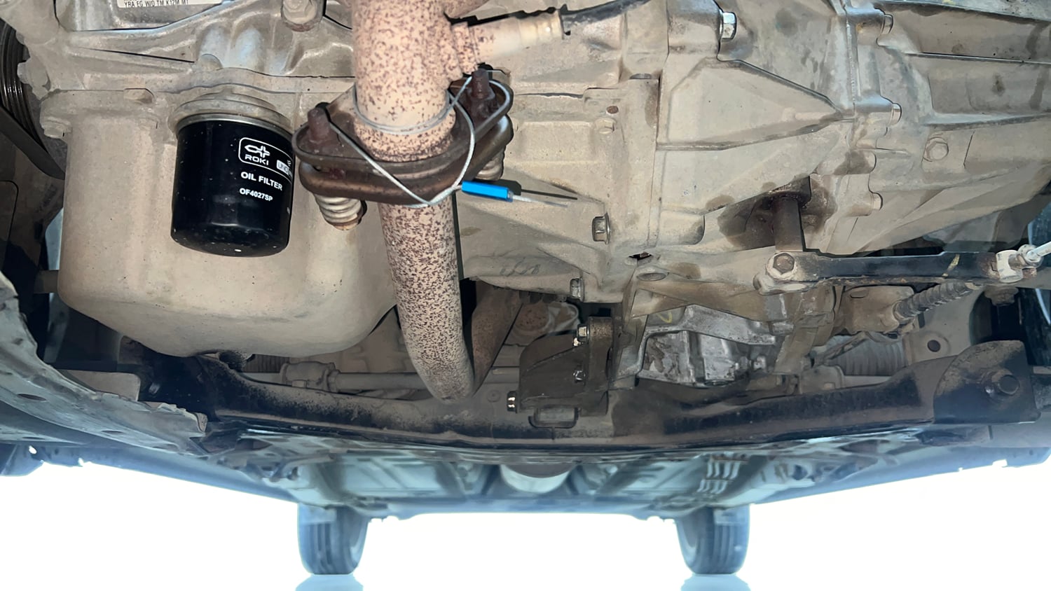 Used 2016 Maruti Suzuki Baleno Alpha 1.2 Petrol Manual extra FRONT LEFT UNDERBODY VIEW