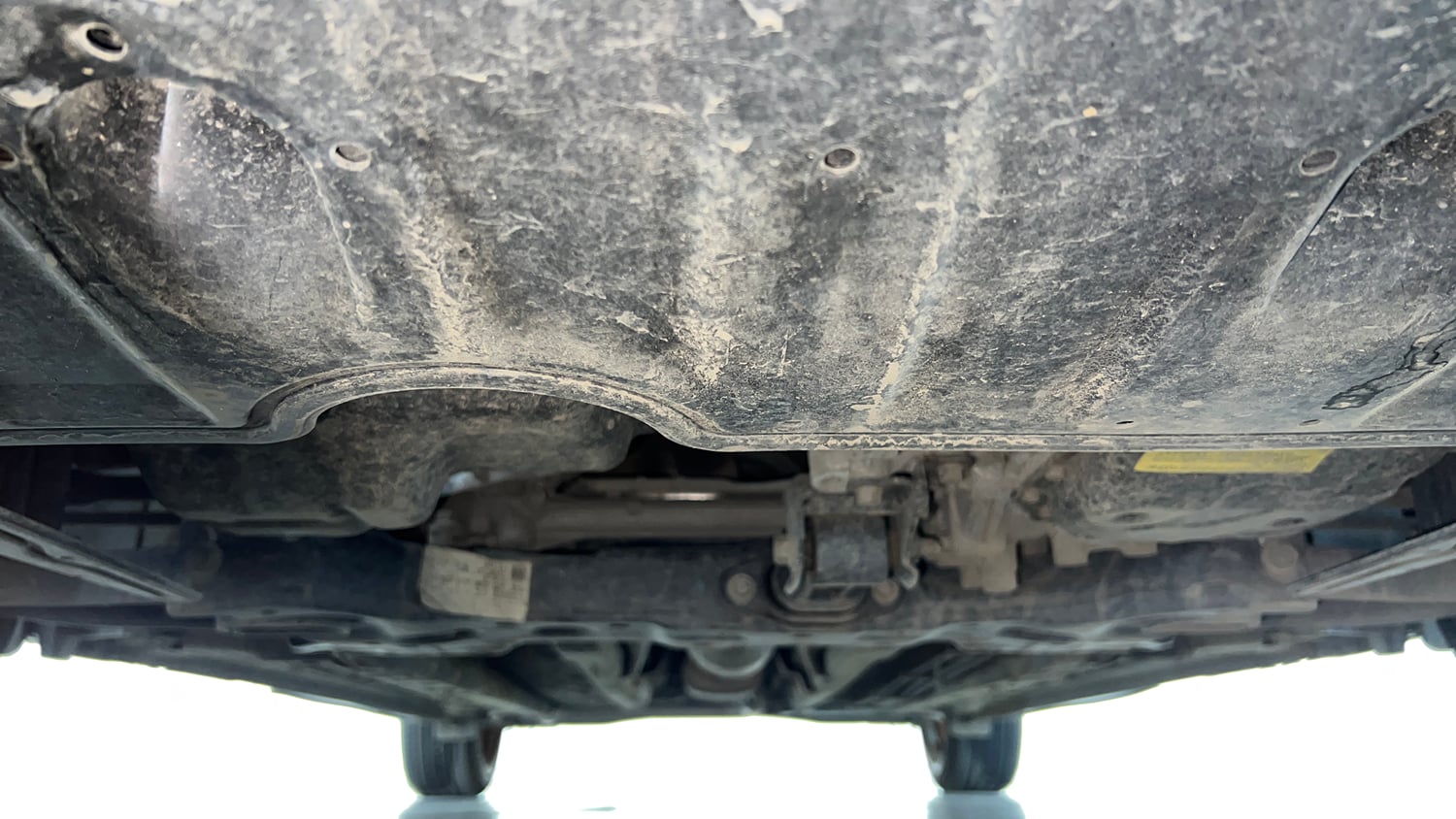 Used 2023 Hyundai Verna SX (O) 1.5 Petrol IVT Petrol Automatic extra FRONT LEFT UNDERBODY VIEW