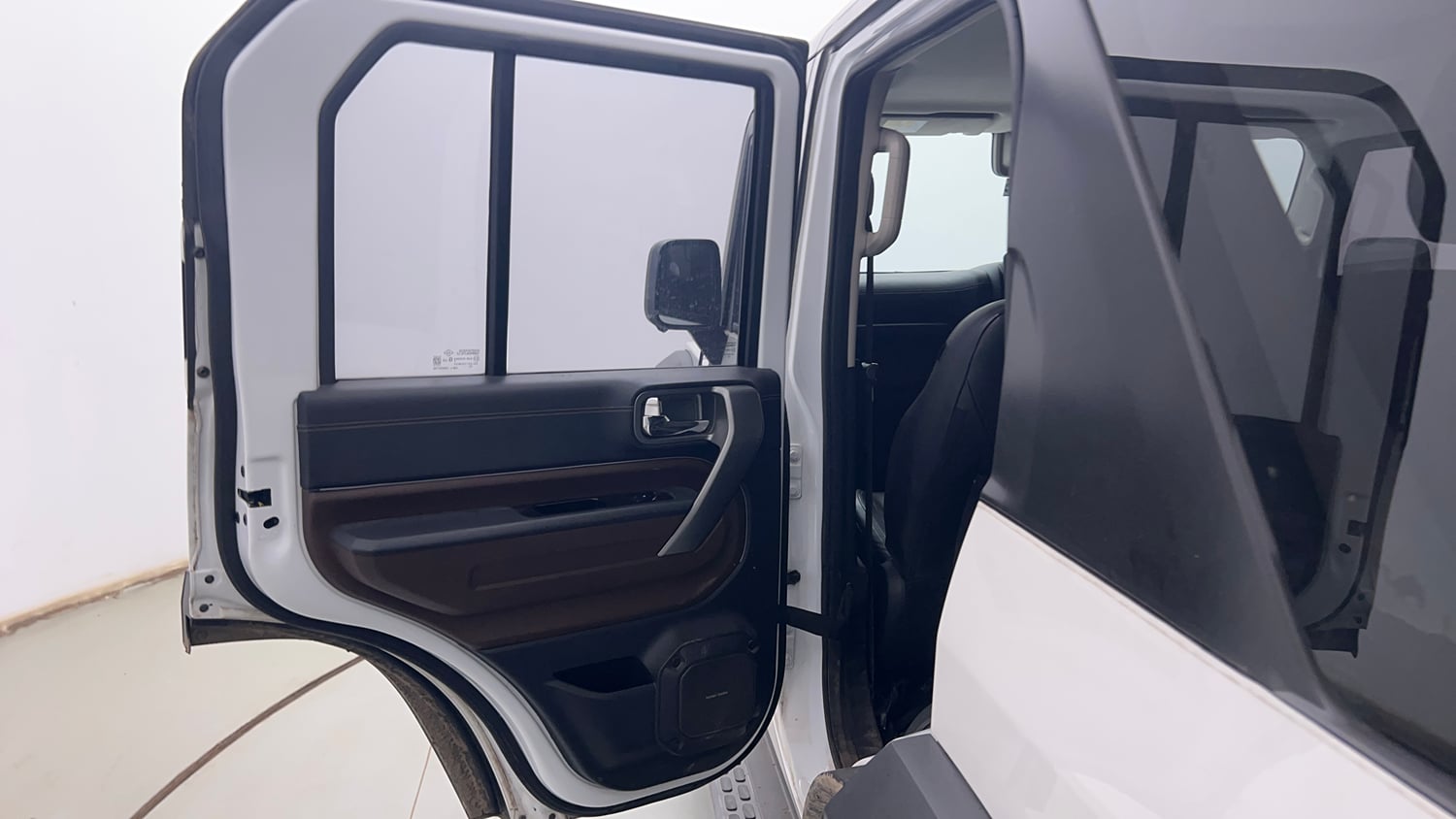 Used 2025 Mahindra Thar Roxx AX7 L Diesel AT 4WD Diesel Automatic interior LEFT REAR DOOR OPEN VIEW