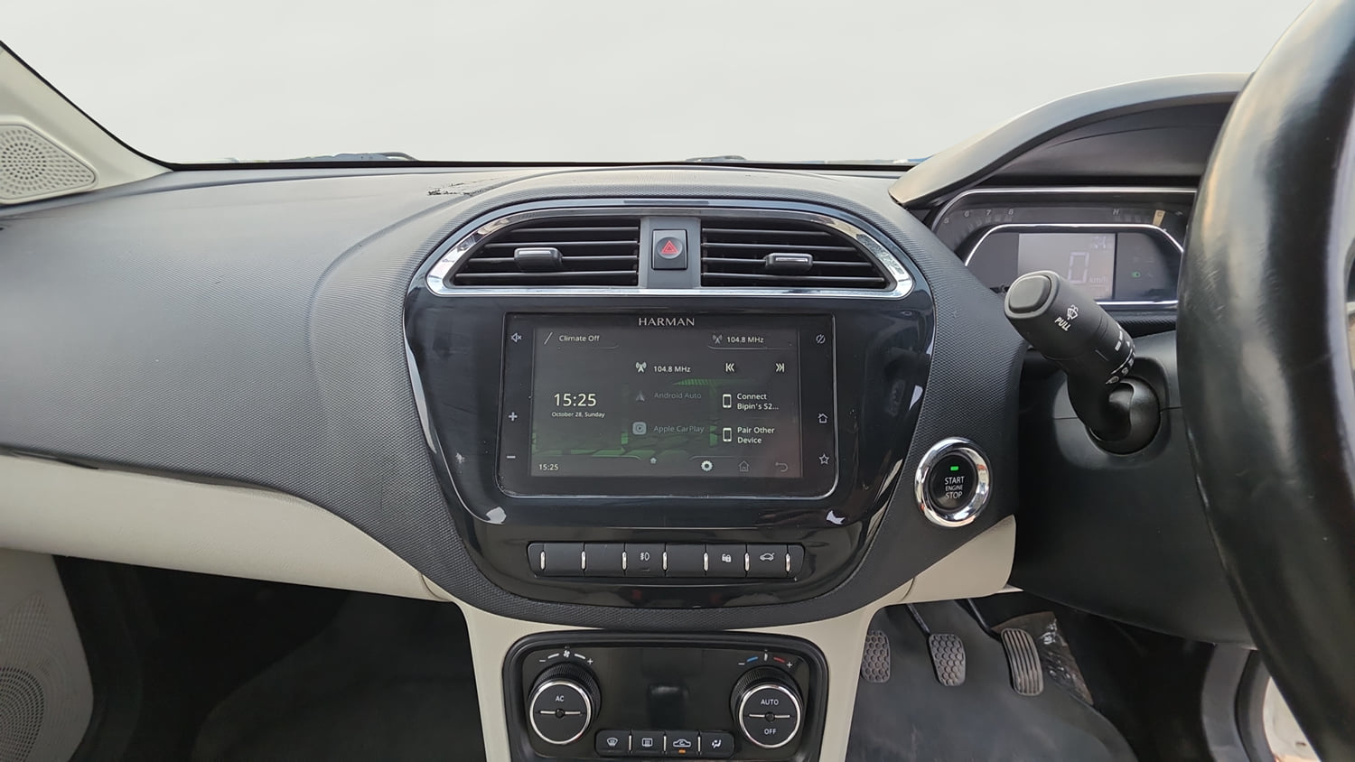 Used 2023 Tata Tigor XZ Plus Leatherette Pack Petrol Manual interior MUSIC SYSTEM & AC CONTROL VIEW