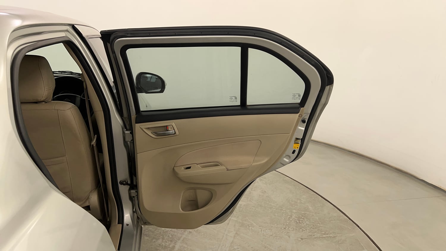 Used 2012 Maruti Suzuki Swift Dzire VXI Petrol Manual interior RIGHT REAR DOOR OPEN VIEW