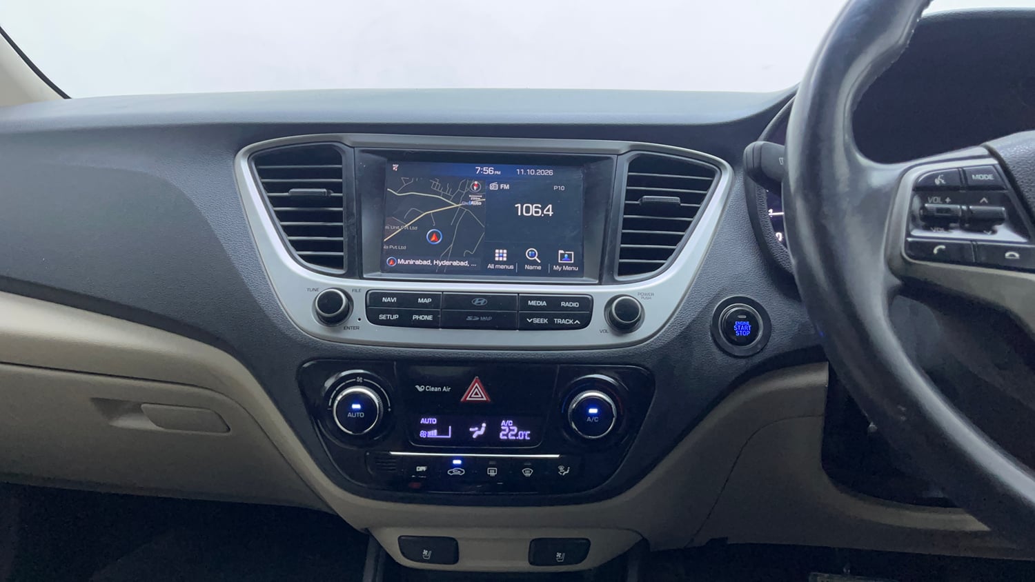 Used 2018 Hyundai Verna SX (O) 1.6 VTVT AT Petrol Automatic interior MUSIC SYSTEM & AC CONTROL VIEW