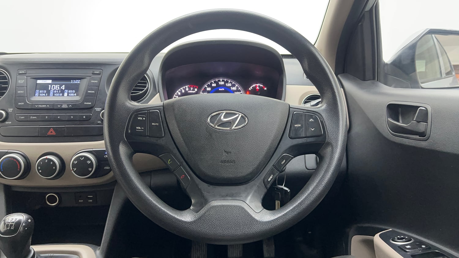 Used 2018 Hyundai Grand i10 Magna 1.2 Kappa VTVT CNG (outside fitted) Cng Manual interior STEERING VIEW