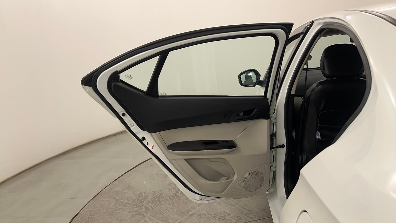 Used 2024 Tata Tigor XZ Petrol Manual interior LEFT REAR DOOR OPEN VIEW