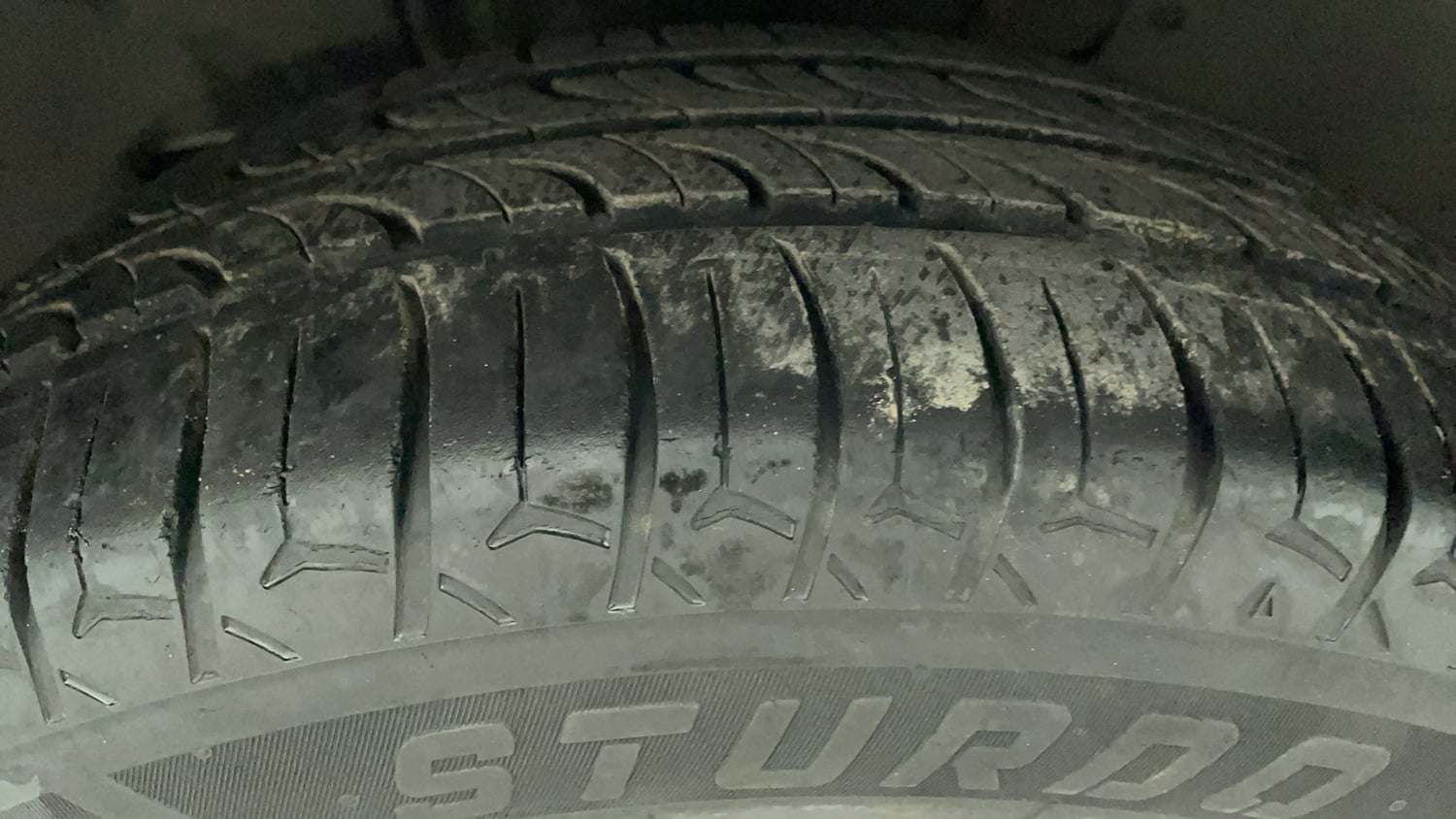Used 2017 Tata Tiago Revotron XTA Petrol Automatic tyres LEFT FRONT TYRE TREAD VIEW