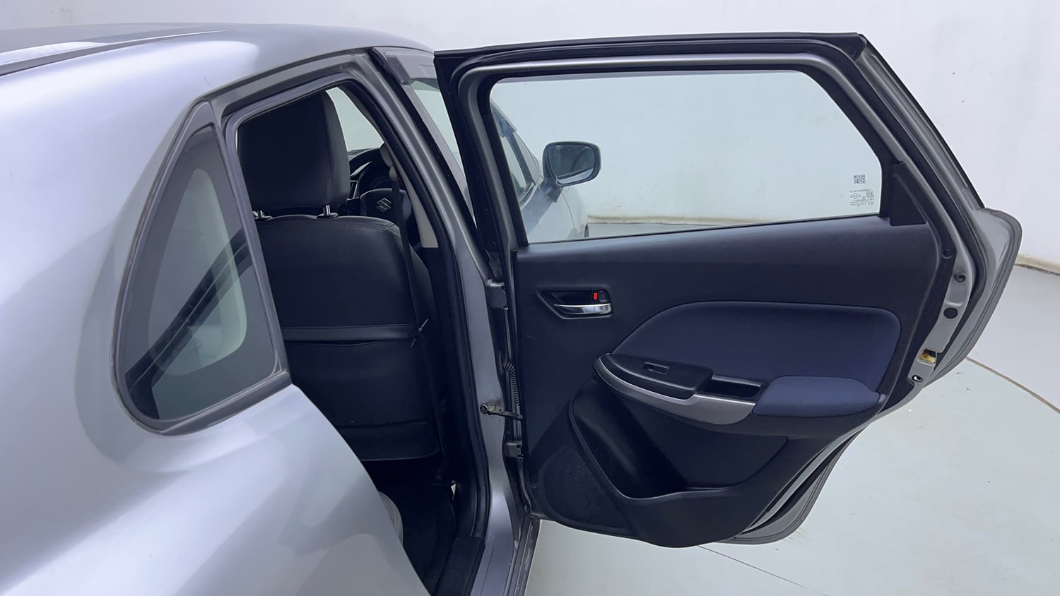 Used 2021 Maruti Suzuki Baleno Delta Petrol Manual interior RIGHT REAR DOOR OPEN VIEW