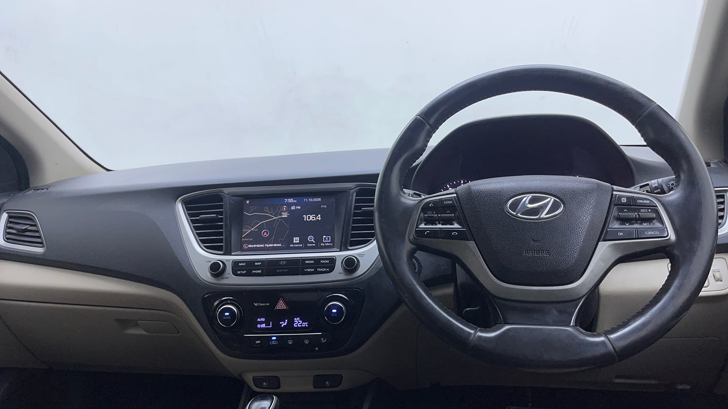 Used 2018 Hyundai Verna SX (O) 1.6 VTVT AT Petrol Automatic interior DASHBOARD VIEW