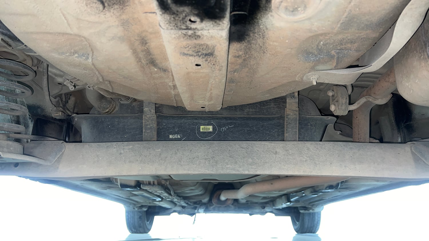 Used 2018 Hyundai Grand i10 Magna 1.2 Kappa VTVT CNG (outside fitted) Cng Manual extra REAR UNDERBODY VIEW (TAKEN FROM REAR)
