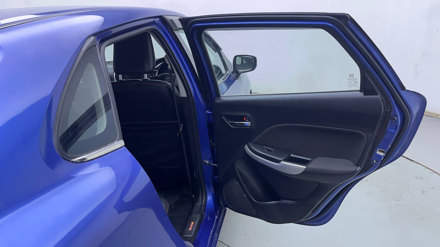Used 2017 Maruti Suzuki Baleno Delta 1.2 Petrol Manual interior RIGHT REAR DOOR OPEN VIEW