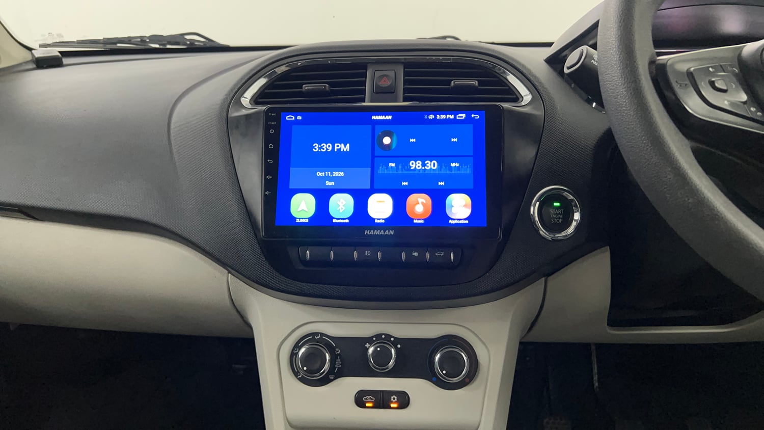 Used 2024 Tata Tigor XZ Petrol Manual interior MUSIC SYSTEM & AC CONTROL VIEW
