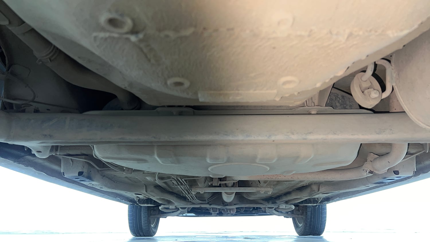 Used 2017 Tata Tiago Revotron XZ Petrol Manual extra REAR UNDERBODY VIEW (TAKEN FROM REAR)