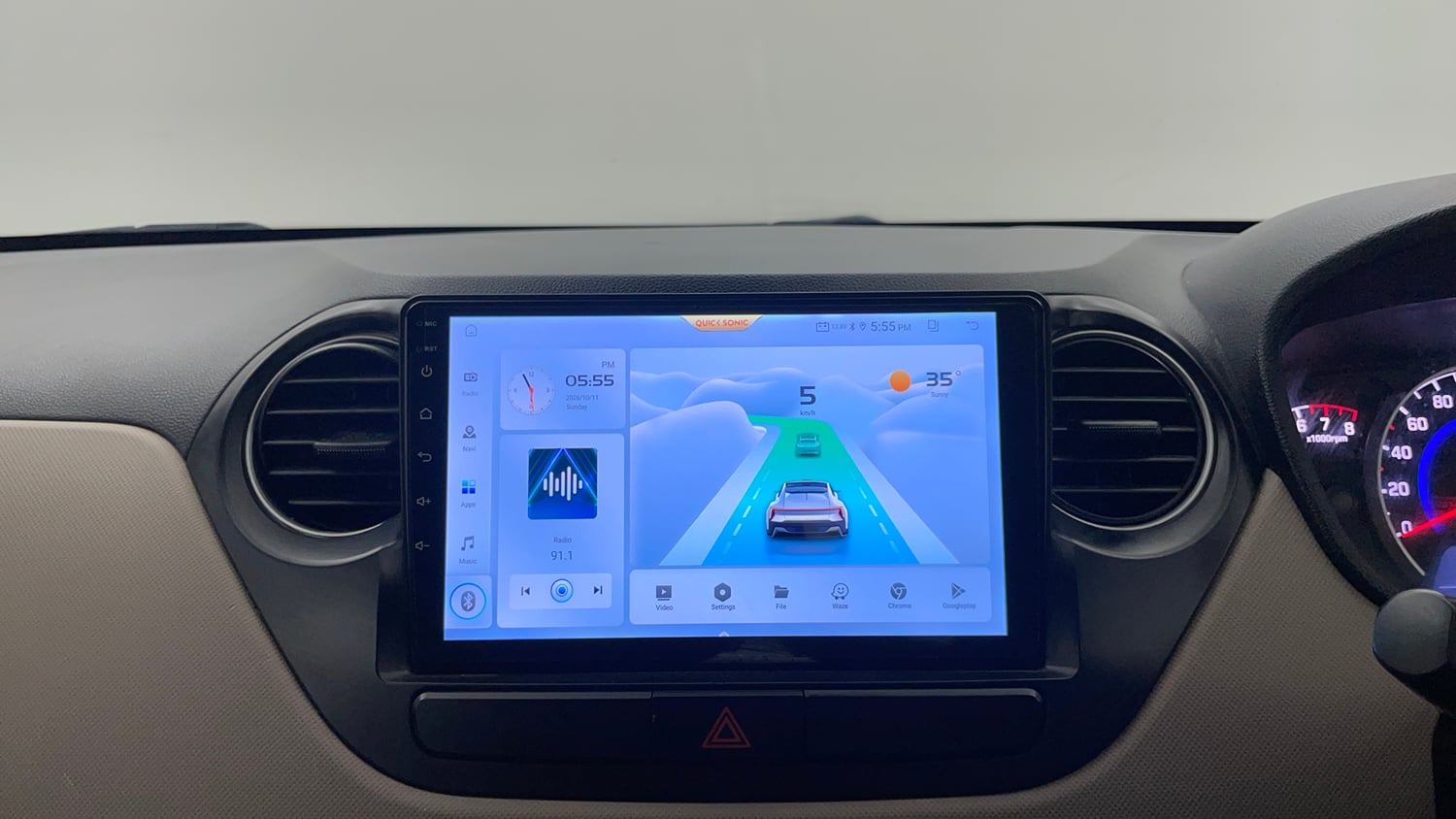 Used 2019 Hyundai Grand i10 Magna 1.2 Kappa VTVT Petrol Manual interior MUSIC SYSTEM & AC CONTROL VIEW