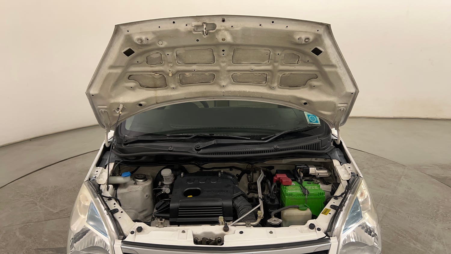 Used 2019 Maruti Suzuki Wagon R 1.0 VXI AMT Petrol Automatic engine ENGINE & BONNET OPEN FRONT VIEW