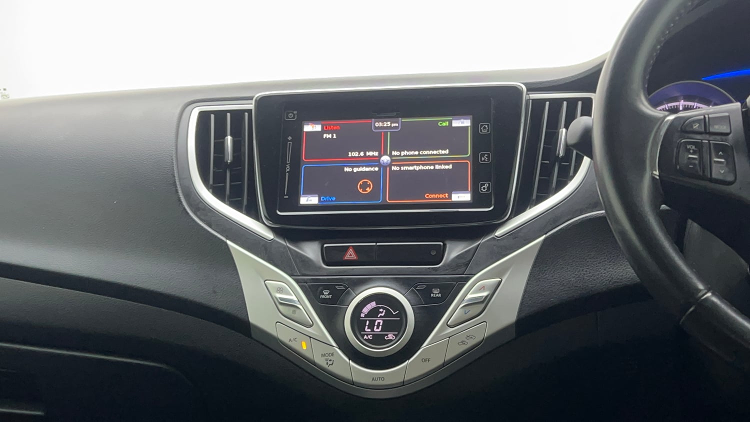 Used 2016 Maruti Suzuki Baleno Alpha 1.2 Petrol Manual interior MUSIC SYSTEM & AC CONTROL VIEW