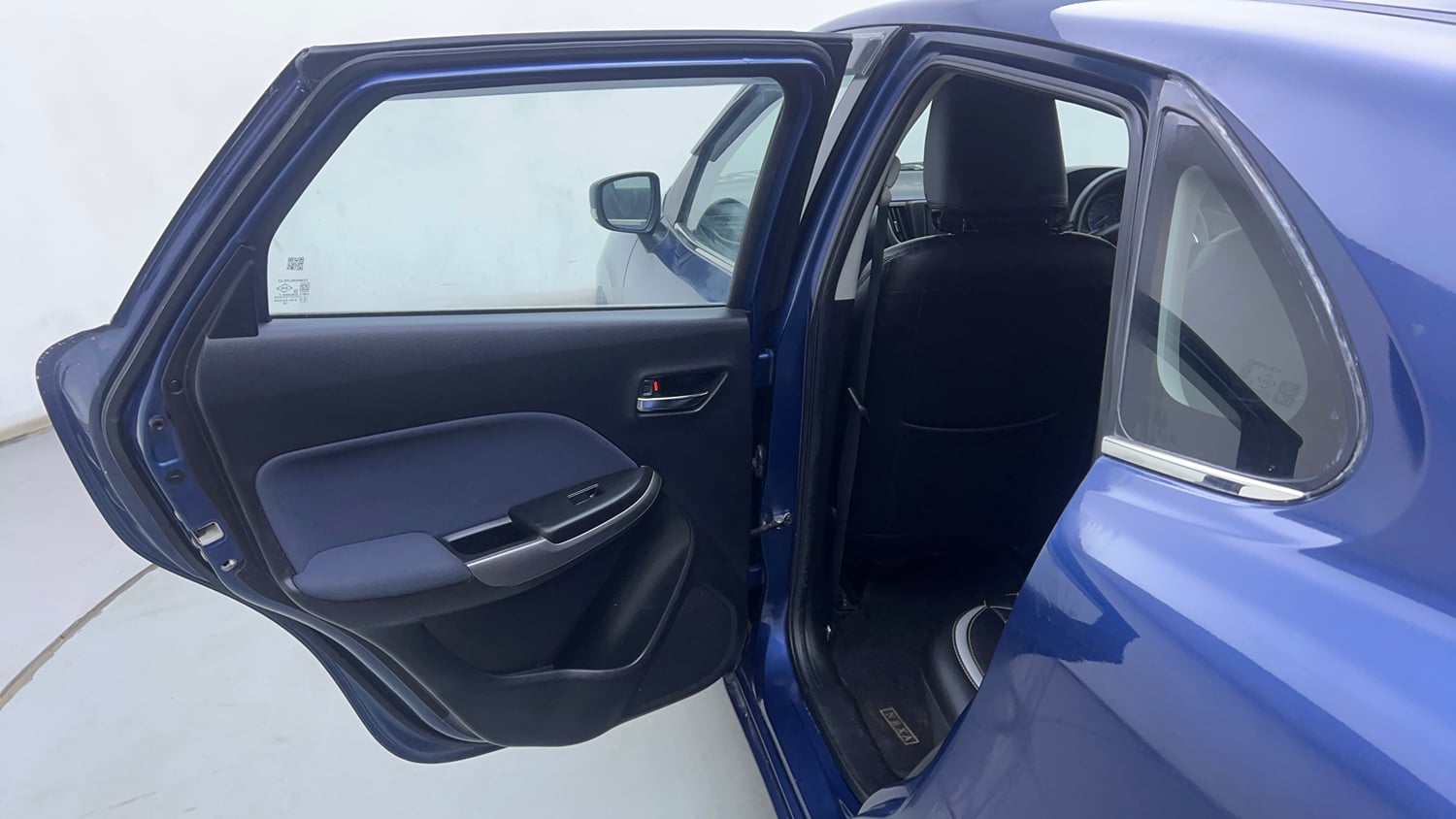 Used 2021 Maruti Suzuki Baleno Delta Petrol Manual interior LEFT REAR DOOR OPEN VIEW