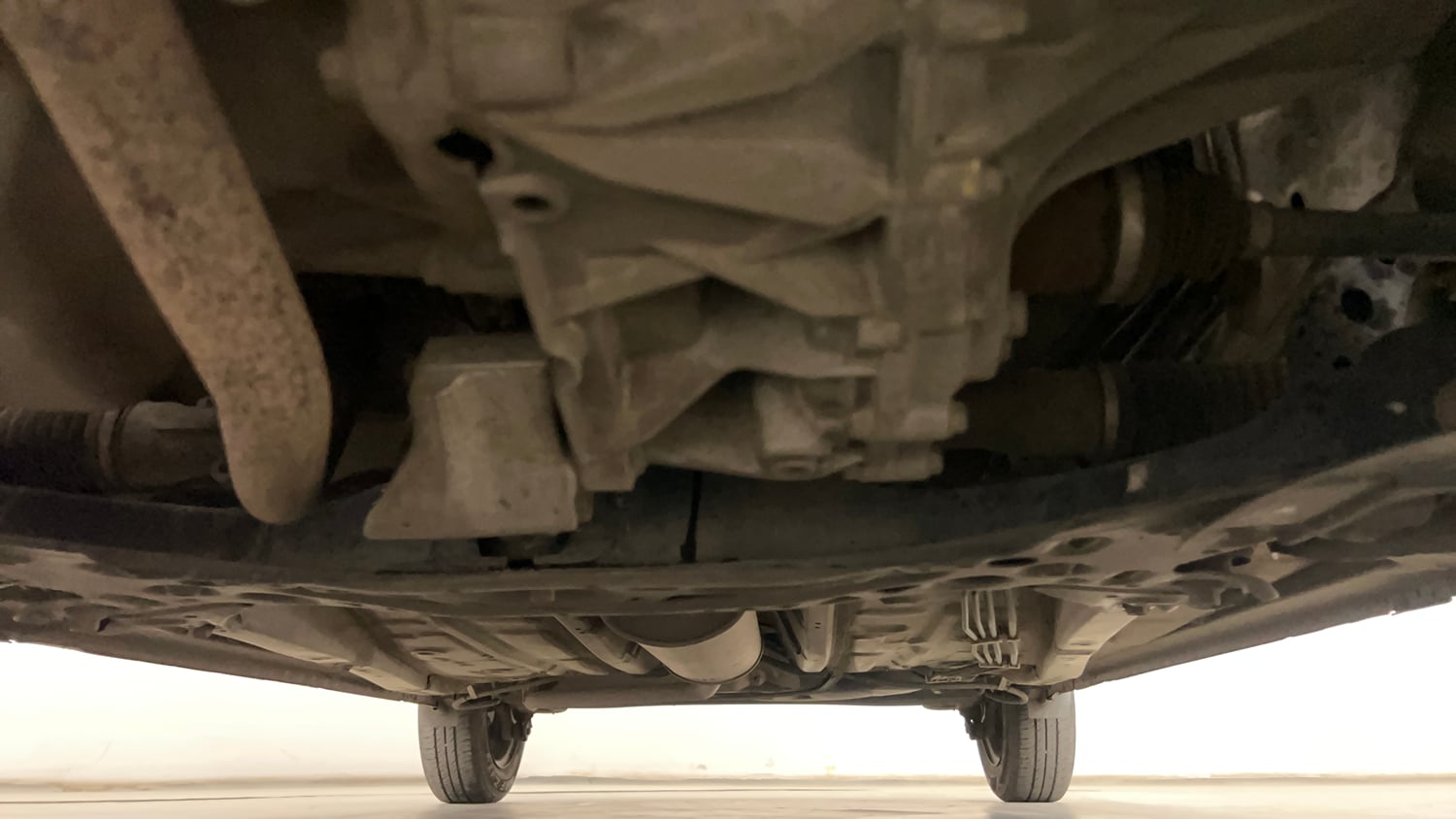 Used 2021 Maruti Suzuki Wagon R 1.0 VXi 1.0 AMT Petrol Automatic extra FRONT LEFT UNDERBODY VIEW