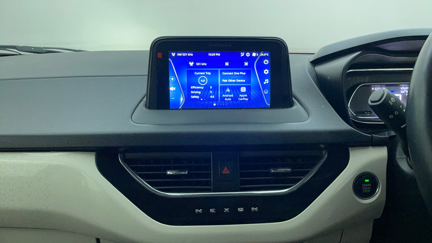 Used 2022 Tata Nexon XZA Plus (S) Petrol Automatic interior MUSIC SYSTEM & AC CONTROL VIEW