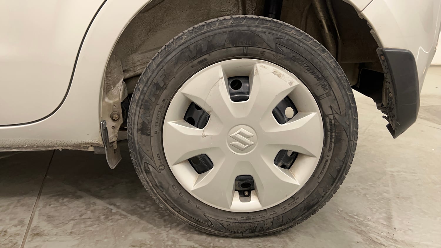 Used 2021 Maruti Suzuki Wagon R 1.0 VXi 1.0 AMT Petrol Automatic tyres LEFT REAR TYRE RIM VIEW