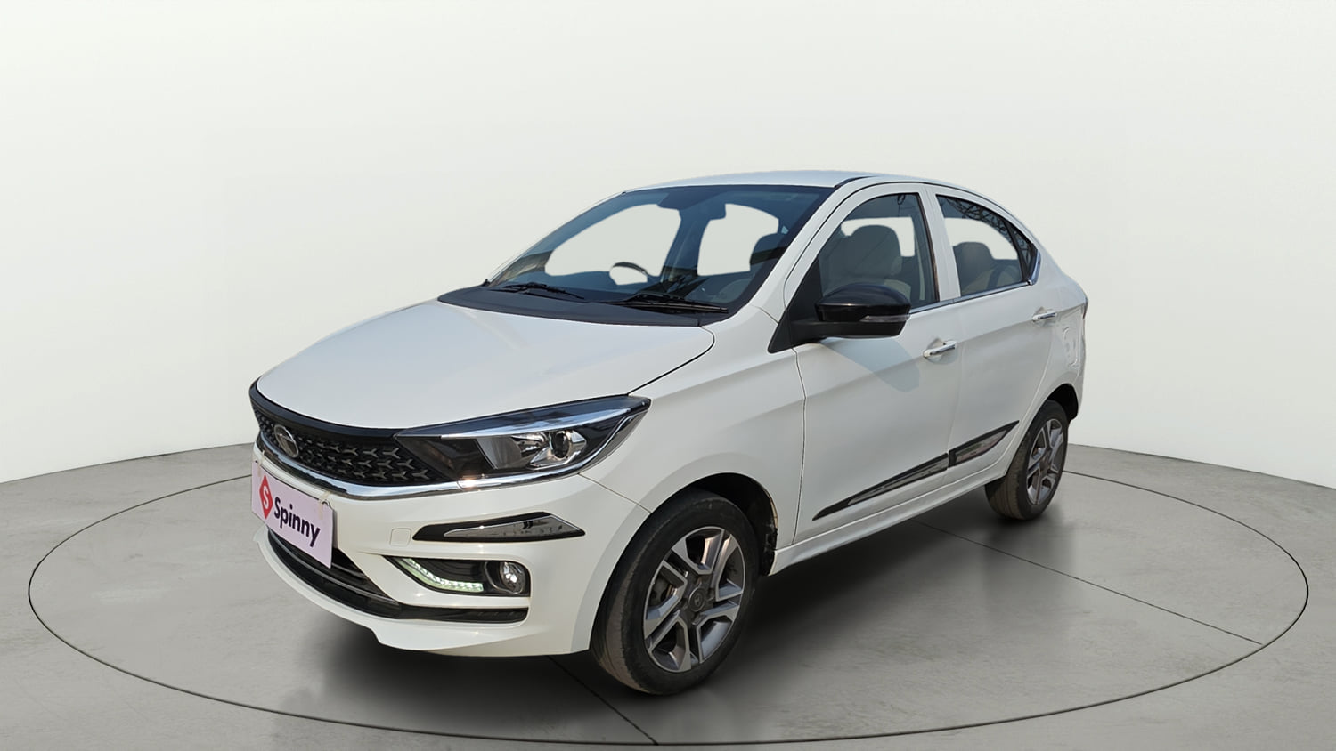 Used 2023 Tata Tigor XZ Plus Leatherette Pack Petrol Manual exterior LEFT FRONT CORNER VIEW