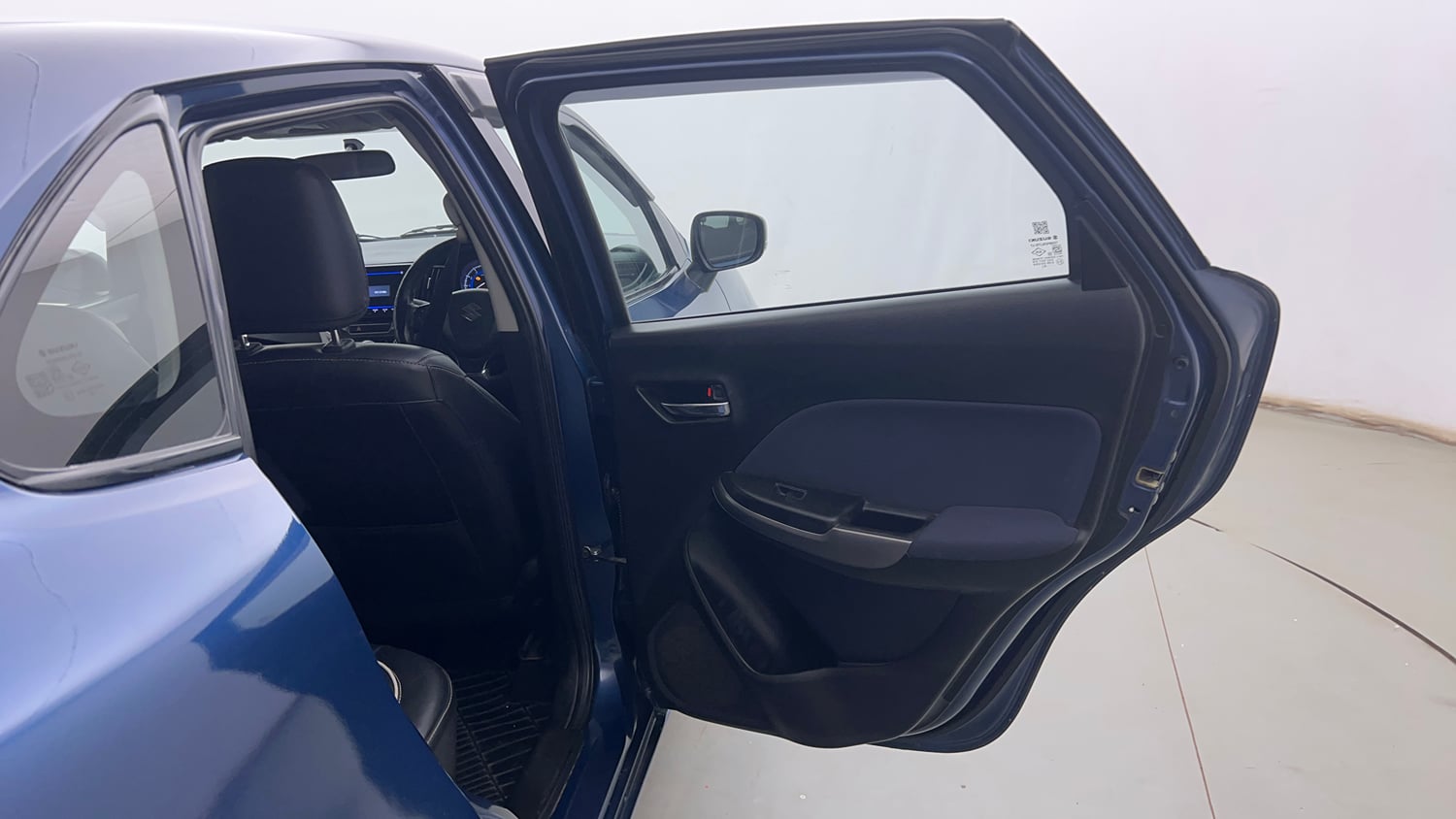Used 2019 Maruti Suzuki Baleno Delta Petrol Manual interior RIGHT REAR DOOR OPEN VIEW
