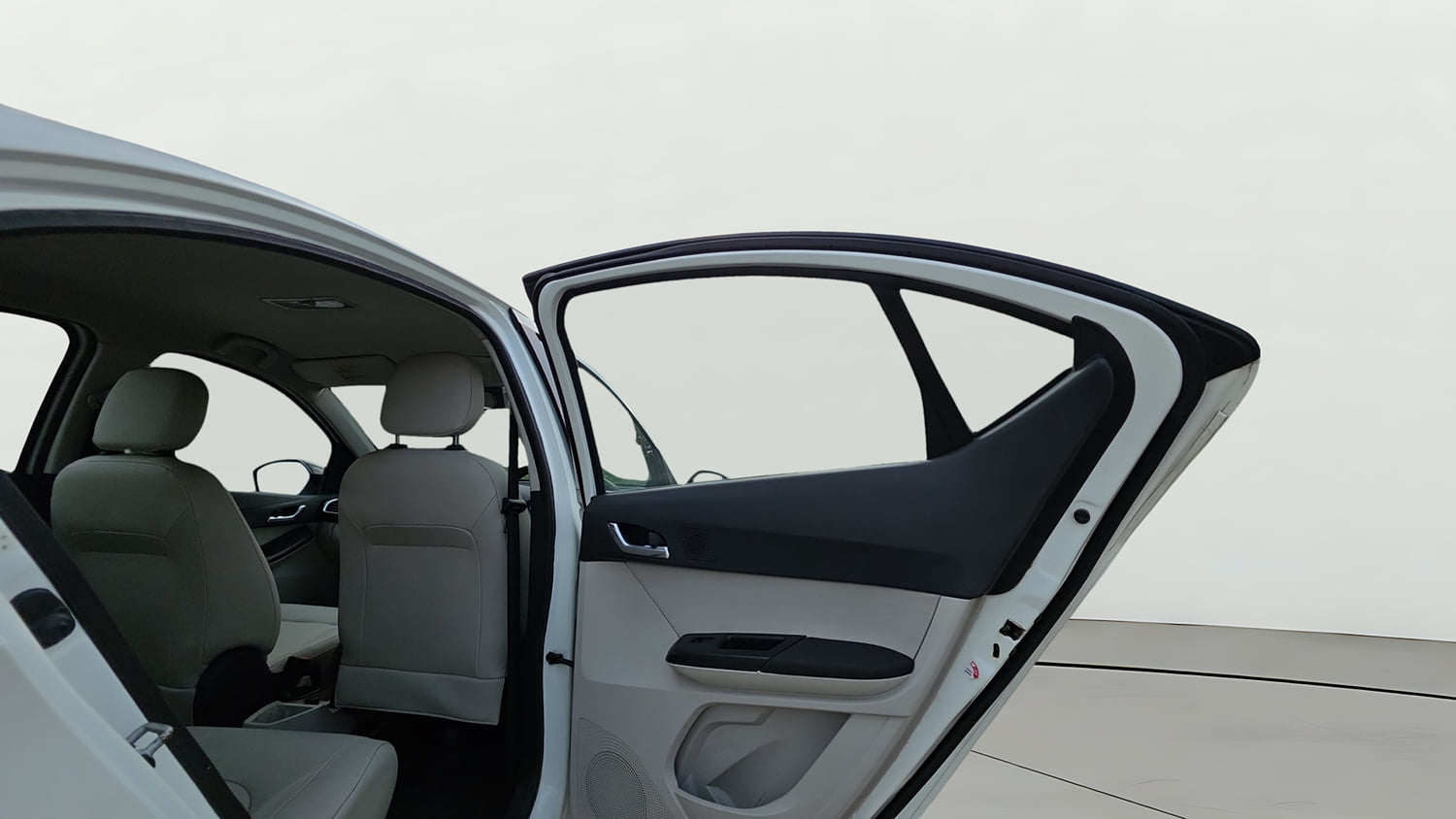 Used 2023 Tata Tigor XZ Plus Leatherette Pack Petrol Manual interior RIGHT REAR DOOR OPEN VIEW