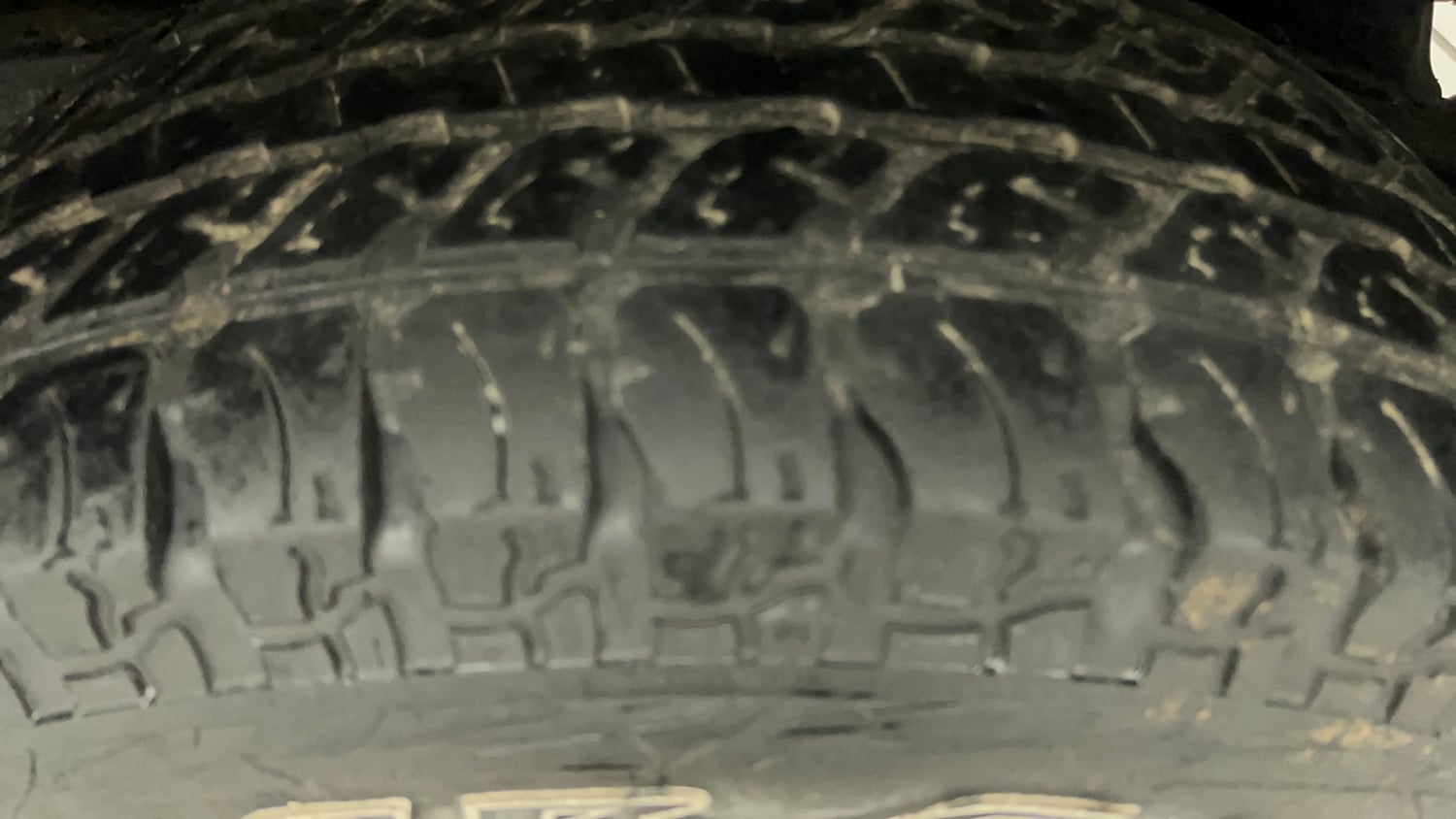 Used 2022 mahindra Thar LX Hard Top Petrol AT 4WD Petrol Automatic tyres LEFT REAR TYRE TREAD VIEW