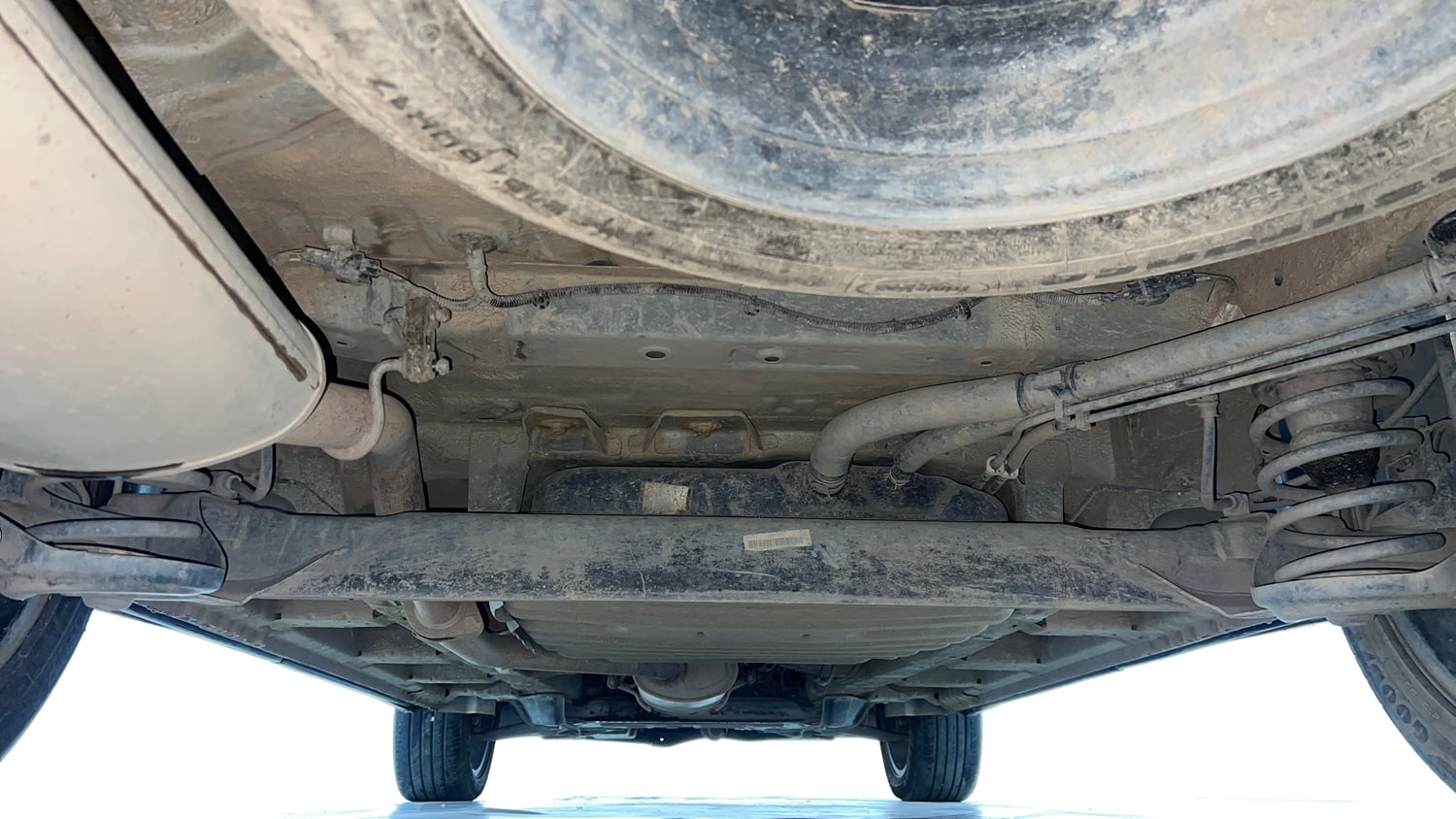 Used 2023 MG Motors Hector Savvy Pro 1.5 Turbo Petrol CVT Petrol Automatic extra REAR UNDERBODY VIEW (TAKEN FROM REAR)