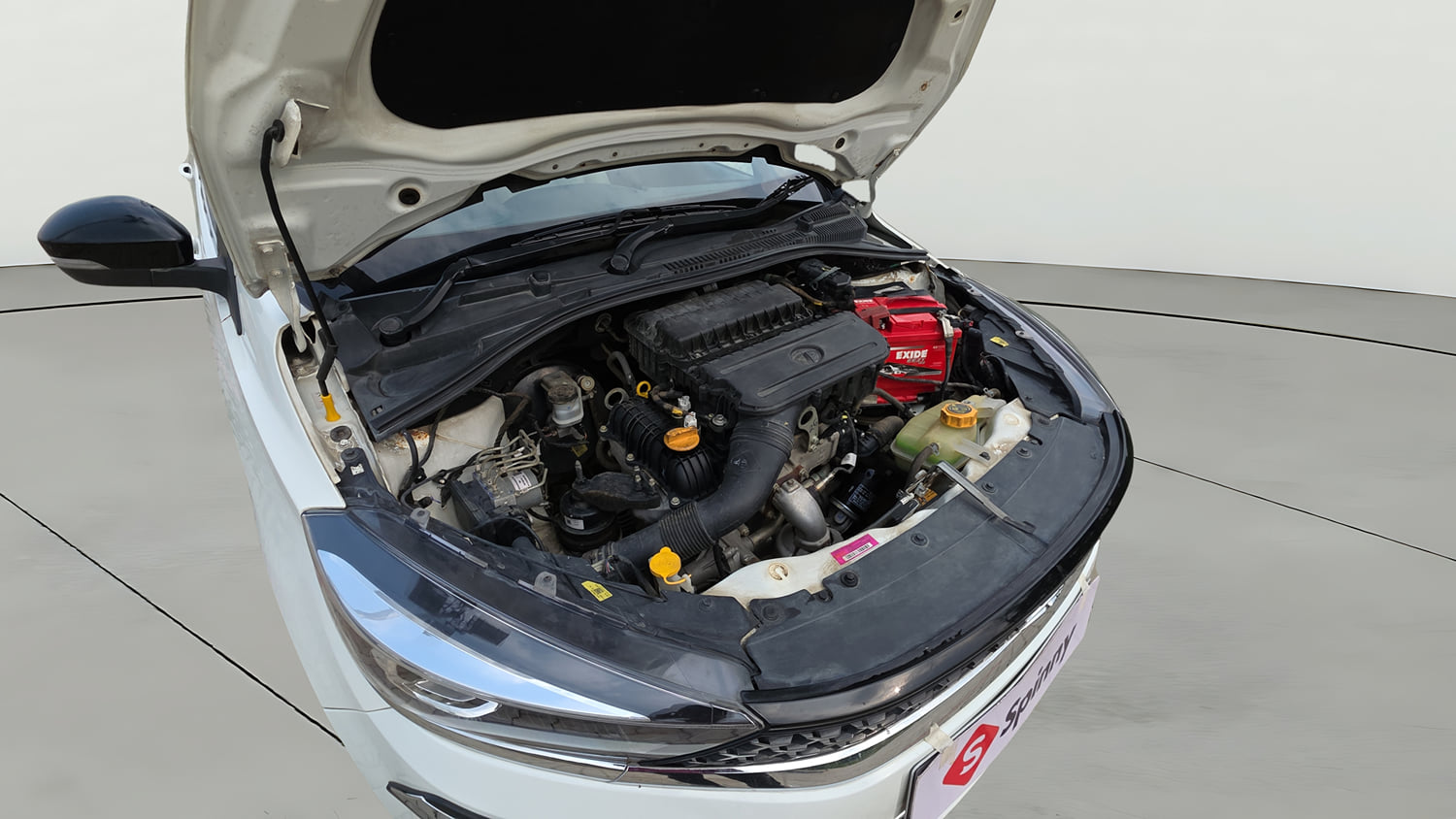 Used 2023 Tata Tigor XZ Plus Leatherette Pack Petrol Manual engine ENGINE RIGHT SIDE VIEW