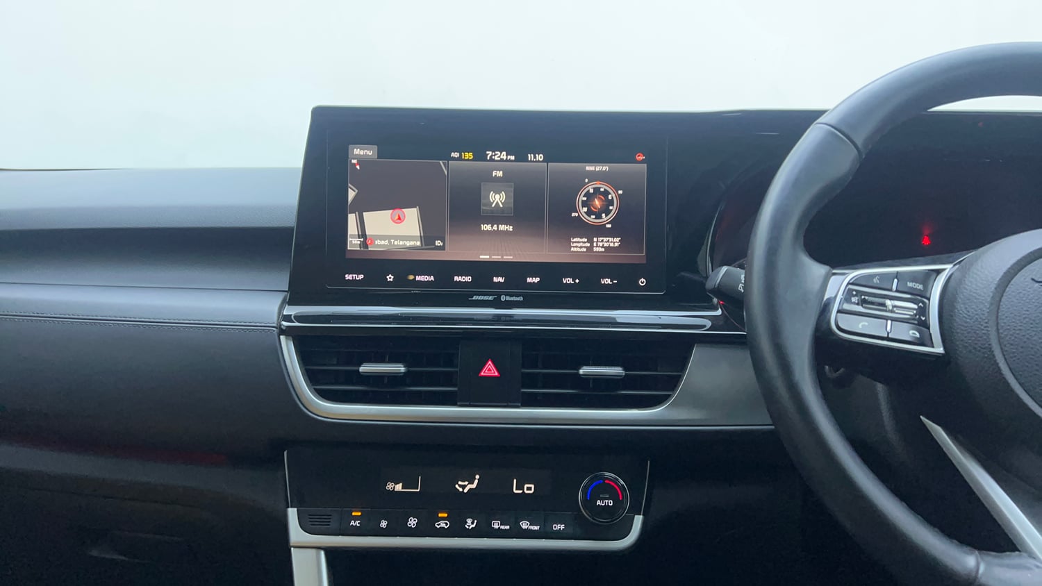 Used 2022 Kia Seltos HTX Plus 1.5 Diesel Diesel Manual interior MUSIC SYSTEM & AC CONTROL VIEW